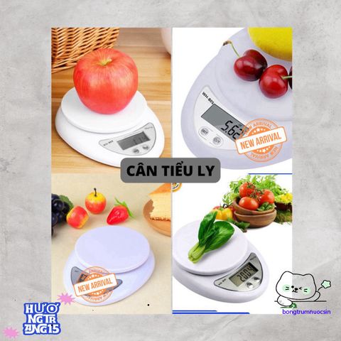Cân Điện Tử Mini WH-B05 - Cân Làm Bánh Chính Xác 1-5kg, Kèm 2 Pin AA Thông Minh, Dễ Dàng Sử Dụng Tại Nhà Bếp