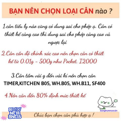 Cân Điện Tử Mini WH-B05 - Cân Làm Bánh Chính Xác 1-5kg, Kèm 2 Pin AA Thông Minh, Dễ Dàng Sử Dụng Tại Nhà Bếp