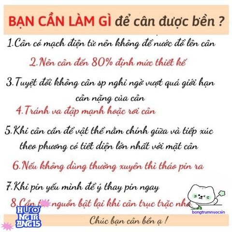 Cân Điện Tử Mini WH-B05 - Cân Làm Bánh Chính Xác 1-5kg, Kèm 2 Pin AA Thông Minh, Dễ Dàng Sử Dụng Tại Nhà Bếp