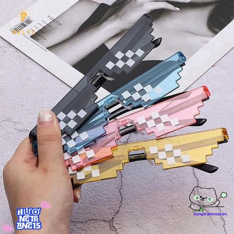 Kính Mát Pixel Retro Thug Life - Kính Râm Độc Đáo Dành Cho Nam Nữ, Bảo Vệ Mắt Và Thời Trang Công Nghệ Cao