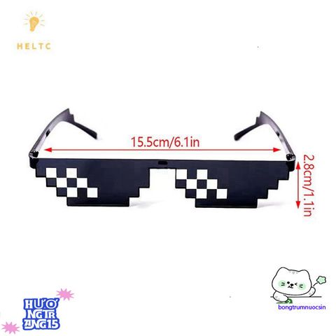 Kính Mát Pixel Retro Thug Life - Kính Râm Độc Đáo Dành Cho Nam Nữ, Bảo Vệ Mắt Và Thời Trang Công Nghệ Cao
