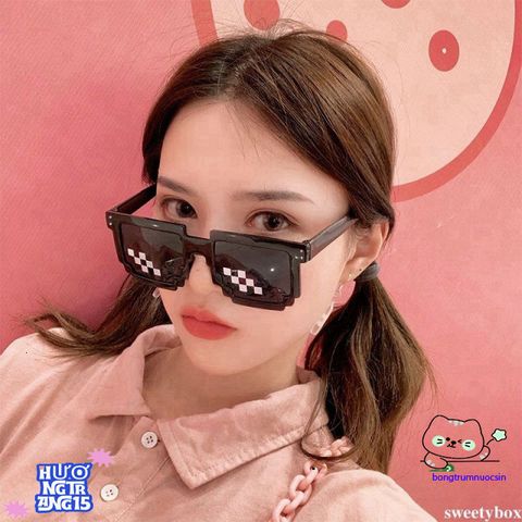 Kính Mát Thời Thượng Sweetybox Thug Life Cá Tính - Chống Chói UV400, Phong Cách Vũ Trường, Thích Hợp Du Lịch và Tiệc Tùng