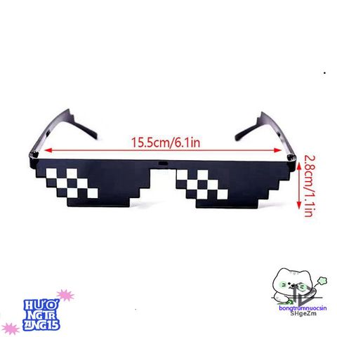 Kính Mát Retro Pixel Unisex - Quà Tặng Sinh Nhật Độc Đáo Cho Game Thủ, Chống Tia UV, Thời Trang, Chất Liệu Cao Cấp