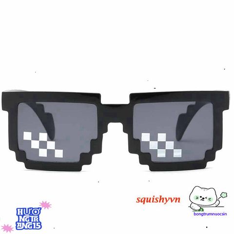 Kính Mát 8 Bit Thug Life - Kính Râm Pixel Độc Đáo Cho Tín Đồ Meme & Fan Minecraft - Quà Tặng Chất Lượng