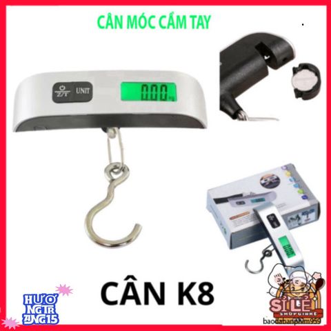 Cân Điện Tử Xách Tay Du Lịch Mini 50kg - Cân Hành Lý Tiện Lợi Cho Chuyến Đi Thoải Mái, Thiết Kế Nhỏ Gọn, Màn Hình LCD Rõ Ràng