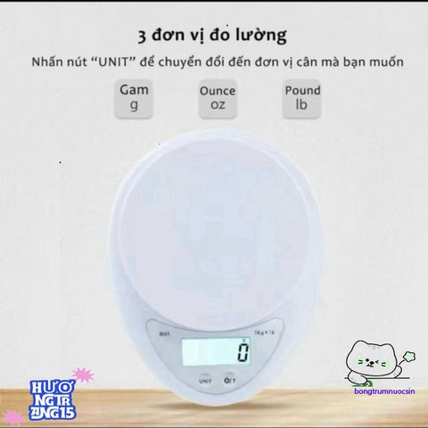 Cân Điện Tử B05 - Độ Chính Xác 1g-5kg, Pin AAA Miễn Phí - Cân Sức Khỏe Đáng Tin Cậy Cho Mọi Gia Đình
