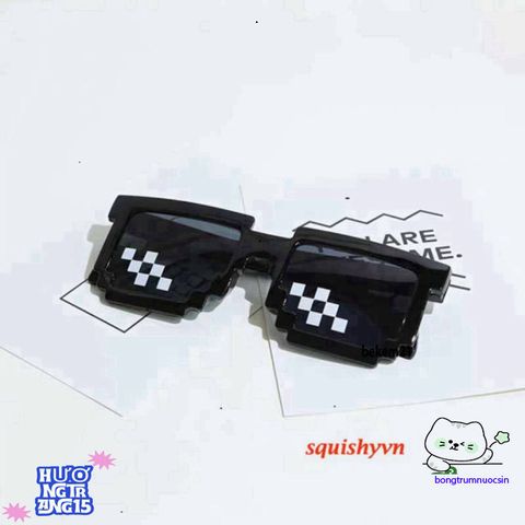 Kính Mắt Thug Life Cá Tính Dành Cho Fan Minecraft - Kính Thời Trang Unisex Siêu Ngầu, Chống Tia UV, Nhẹ Nhàng, Bền Bỉ