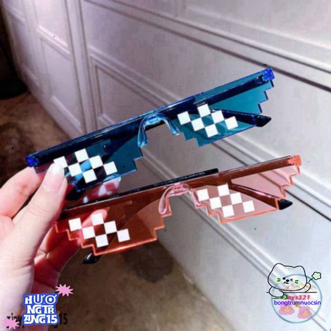 Kính Thug Life 8bit MINECRAFT - Kính Mắt Thời Trang Cổ Điển Cho Nam Nữ, Phong Cách Nổi Bật Và Độc Đáo