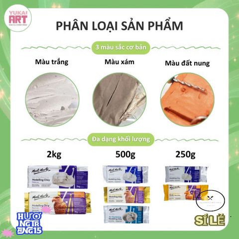 Đất Sét Tự Khô Mont Marte - Chất Liệu Tạo Hình Mềm Mịn, Lý Tưởng Cho Mỹ Thuật Tại Nhà