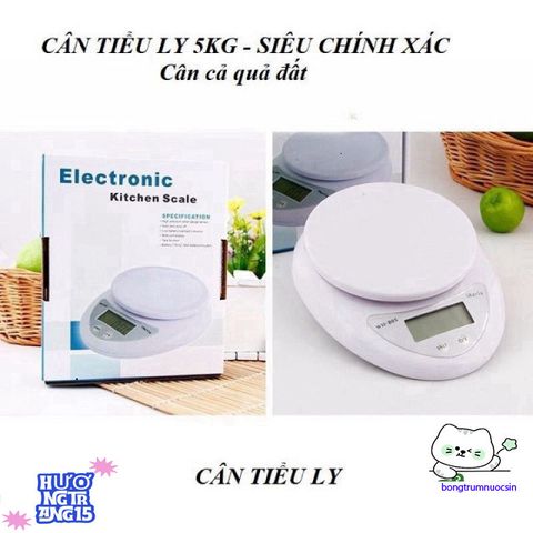 Cân điện tử mini WH - B05, Đo lường 5kg, Thiết kế gọn nhẹ, Chất liệu nhựa ABS, Dễ sử dụng cho nhà bếp, Cân chính xác đến 1g