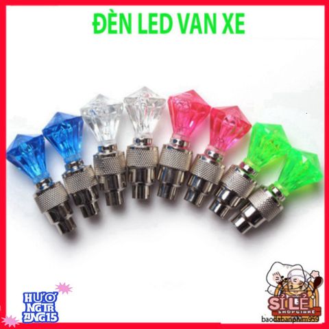 Đèn LED Gắn Van Xe Nháy 7 Màu - Phụ Kiện Xe Đạp, Xe Máy và Ô Tô, Tăng Cường An Toàn, Dễ Dàng Lắp Đặt, Hiệu Ứng Ánh Sáng Sống Động