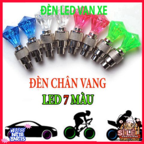 Đèn LED Gắn Van Xe Nháy 7 Màu - Phụ Kiện Xe Đạp, Xe Máy và Ô Tô, Tăng Cường An Toàn, Dễ Dàng Lắp Đặt, Hiệu Ứng Ánh Sáng Sống Động