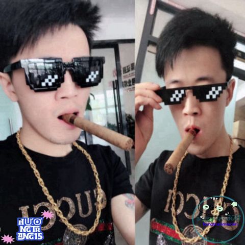 Kính Mát Thug Life 8bit Nam - Thời Trang Chống Nắng UV400 Cho Phong Cách Cá Tính, Độc Đáo và Sang Trọng