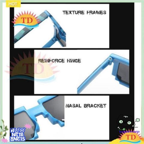 Kính Thời Trang Minecraft Hình Vuông Thuglife - Kính Chắn Bụi Độc Đáo Dành Cho Nam Nữ, Phong Cách Hot Trend 2022