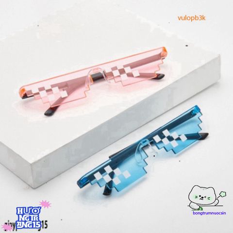 Kính Thug Life Đa Sắc - Kính Mắt Phong Cách 8Bit Hoàn Hảo Cho Chụp Ảnh Và Video TikTok, Phụ Kiện Thời Trang Retro