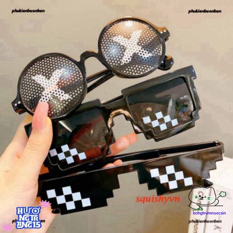 Kính Mát Thuglife 6 Chấm MINECRAFT - Kính Mắt Unisex Đen Trắng Cao Cấp, Thời Trang Đẹp, Miễn Phí Vận Chuyển