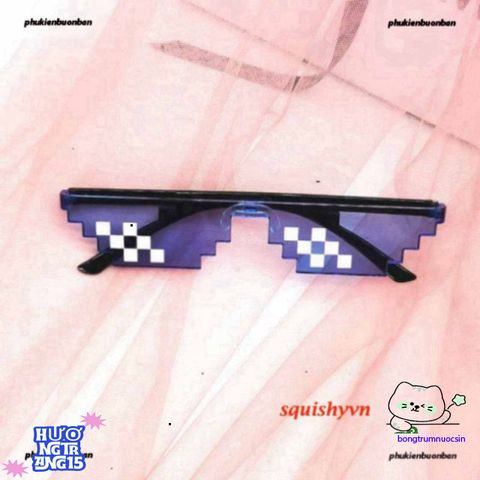 Kính Mát Thuglife 6 Chấm MINECRAFT - Kính Mắt Unisex Đen Trắng Cao Cấp, Thời Trang Đẹp, Miễn Phí Vận Chuyển