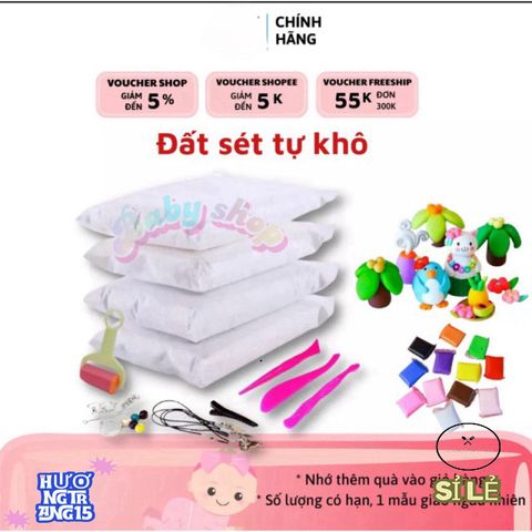 Đất Sét Tự Khô Nhật Bản - Giúp Bố Mẹ Lưu Giữ Dấu Vân Tay, Vân Chân Bé Yêu - An Toàn và Sáng Tạo Thủ Công Mỹ Nghệ