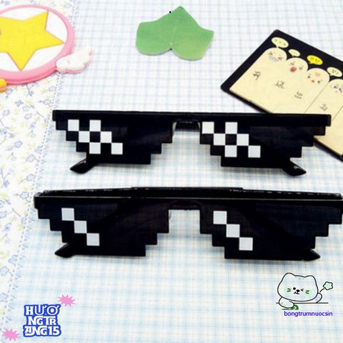Kính Thug Life 6 Chấm Phong Cách Minecraft - Kính Mắt Độc Đáo, Chất Liệu ABS Cao Cấp, Thời Trang Cho Nam Nữ
