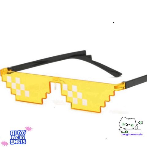 Kính Thug Life 6 Chấm Phong Cách Minecraft - Kính Mắt Độc Đáo, Chất Liệu ABS Cao Cấp, Thời Trang Cho Nam Nữ