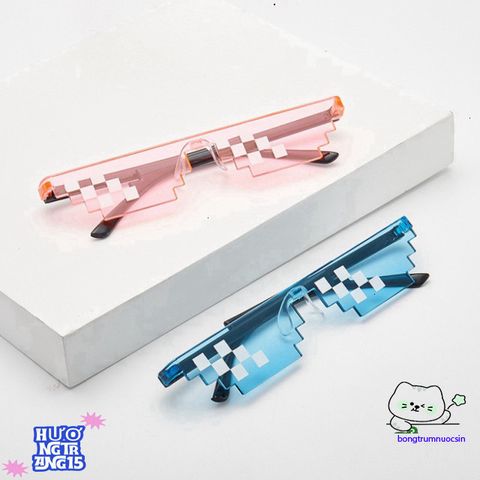 Kính Thug Life 6 Chấm 5 Màu Nổi Bật - Kính Mát Thời Trang TikTok & Cosplay Minecraft Chất Lừ, Phụ Kiện Hot Trend 2023