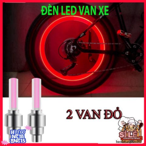 Bộ 2 Đèn LED Trang Trí Nắp Van Bánh Xe Ô Tô, Xe Máy, Xe Đạp - Ánh Sáng Rực Rỡ, Tự Động Bật Khi Di Chuyển