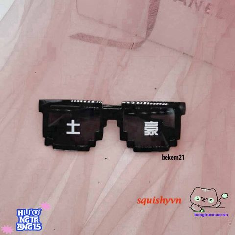 Kính Mát Thug Life Pixel - Phong Cách Đẳng Cấp Cho Nam Nữ, Đồ Chơi Tiệc Tùng Minecraft, Quà Tặng Meme Thú Vị