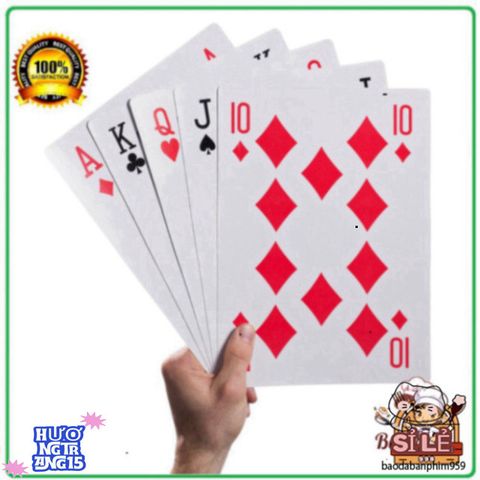 Bộ Bài Tây Poker Cỡ Lớn A4 - Bài Chơi Chiến Lược Siêu To Cứng Cáp Và Đẹp Mắt Dành Cho Game Thủ Và Sự Kiện