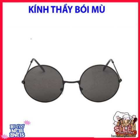 Mắt Kính Thầy Bói Nobita - Kính Mát Phong Cách Tròn Đen Vàng Bạc Thời Trang Nam Nữ, Phụ Kiện Độc Đáo Nổi Bật.