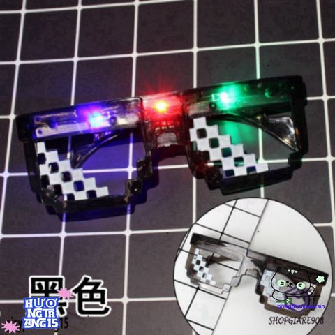 Kính Mắt LED Thug Life Minecraft - Thiết Kế Thời Trang Độc Đáo Nhiều Màu Sắc, Kính Chắn Bụi, Hot Trend 2021