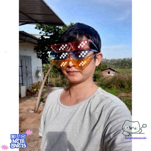 Kính Thug Life Hình Tam Giác Cá Tính - Kính Mát Chất Lượng ABS Cho Nam Nữ, Phong Cách Dễ Thương, Món Quà Tuyệt Vời Từ Baystore