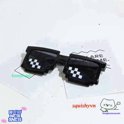 Kính Mát Thug Life Cá Tính Dân Chơi - Kính Mắt Siêu Ngầu Phong Cách Minecraft Cho Nam Nữ, Bảo Vệ Tia UV, Thời Trang Được Yêu Thích