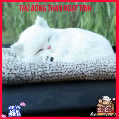 Bông Mèo Trắng Khử Mùi - Lọc Không Khí An Toàn Cho Ô Tô và Thú Cưng - Sản Phẩm Siêu Bền, Thú Vị, Độc Đáo