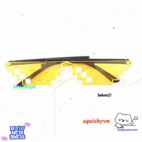 Kính Mát Thug Life Cá Tính Dân Chơi - Kính Mắt Siêu Ngầu Phong Cách Minecraft Cho Nam Nữ, Bảo Vệ Tia UV, Thời Trang Được Yêu Thích