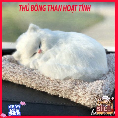 Bông Mèo Trắng Khử Mùi - Lọc Không Khí An Toàn Cho Ô Tô và Thú Cưng - Sản Phẩm Siêu Bền, Thú Vị, Độc Đáo