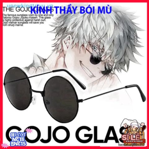 Kính Mát Thời Trang Retro Hình Tròn Màu Đen Cho Nam Nữ - Kính Chống UV Hài Hòa Phong Cách Anime Nobita