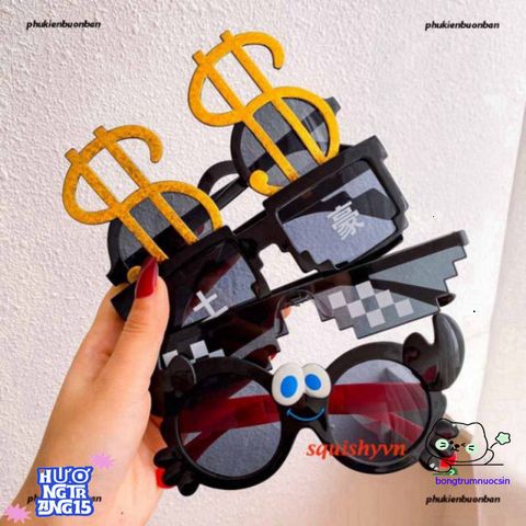 Kính Mắt Thug Life Cá Tính - Phong Cách Minecraft Siêu Ngầu, Chống UV, Thời Trang Nam Nữ