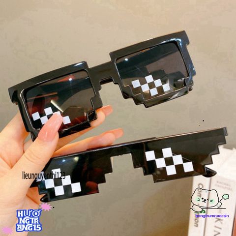 Kính Mát Thug Life 6 Chấm - Kiểu Dáng Minecraft Độc Đáo, Thời Trang Siêu Ngầu Cho Nam Nữ, Trend Thời Trang Đang Hot!