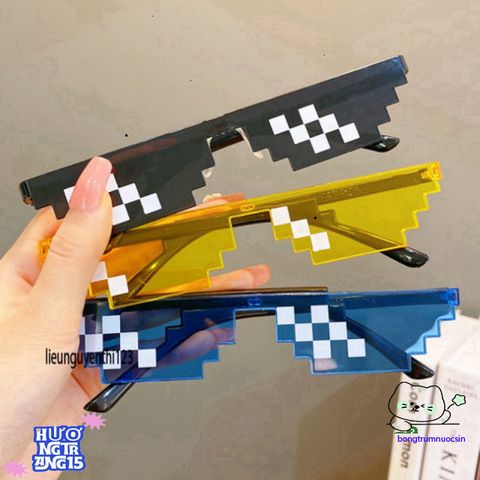 Kính Mát Thug Life 6 Chấm - Kiểu Dáng Minecraft Độc Đáo, Thời Trang Siêu Ngầu Cho Nam Nữ, Trend Thời Trang Đang Hot!