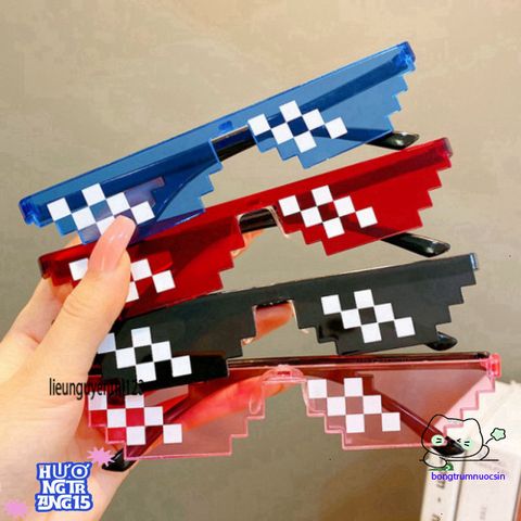 Kính Mát Thug Life 6 Chấm - Kiểu Dáng Minecraft Độc Đáo, Thời Trang Siêu Ngầu Cho Nam Nữ, Trend Thời Trang Đang Hot!