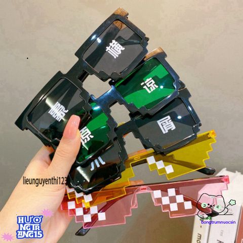Kính Mát Thug Life 6 Chấm - Kiểu Dáng Minecraft Độc Đáo, Thời Trang Siêu Ngầu Cho Nam Nữ, Trend Thời Trang Đang Hot!