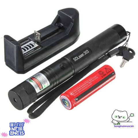 Bút Laser 303 - Chiếu Ánh Sáng Xanh Mạnh Mẽ 100mW, An Toàn, Đa Chức Năng Cho Giảng Dạy và Giải Trí, Thích Hợp Du Lịch và Thiên Văn Học