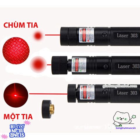 Đèn Laser 303 Siêu Mạnh - Chiếu Màu Xanh và Đỏ, Tia Sáng Lung Linh Với Đầu Chiếu Sao, Phụ Kiện Hoàn Chỉnh