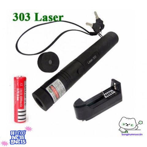 Đèn laser LED GrownTech 303 Siêu Sáng Xanh - Pin Sạc, Đầu Chiếu 4 Chế Độ, Thích Hợp Dùng Trong Xây Dựng và Giảng Dạy