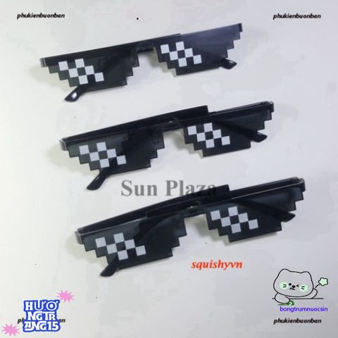 Gọng Kính Thug Life 6 Chấm - Kính Mát PC Chống Tia UV Đặc Biệt Dành Cho Gamer - Phụ Kiện Thời Trang Cá Tính