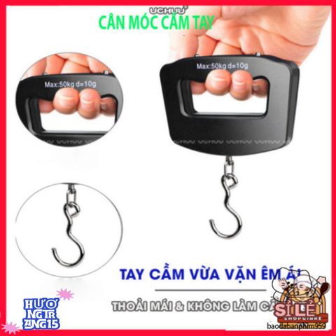 Cân Điện Tử Móc Treo UCHUU 50KG - Cân Mini LCD Chất Lượng Cao Dùng Cho Hành Lý và Sửa Chữa, Thiết Kế Tiện Lợi, Bền Bỉ
