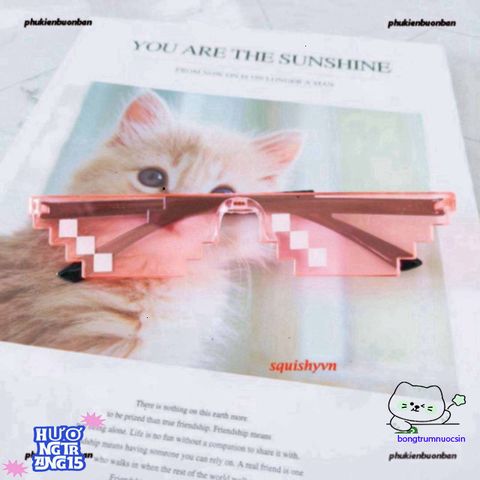 Kính Gương Thug Life 6 Chấm Độc Lạ - Mắt Kính Thời Trang Gamers Siêu Ngầu, Nhiều Màu, Phụ Kiện Xịn Cho Fan Minecraft