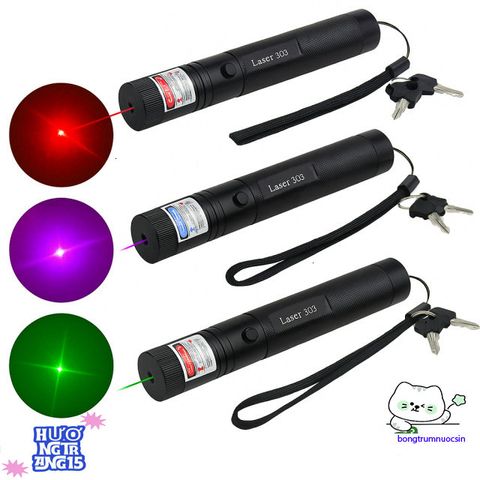 Đèn Pin Laser 303 & 009 - Tia Sáng Siêu Mạnh Chiếu Xa 2000m, Hiệu Ứng Ánh Sáng Nghệ Thuật, Dùng Pin Sạc, Màu Xanh Đỏ Tím