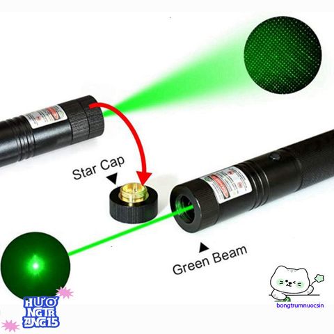 Đèn Pin Cầm Tay Laser Xanh 303 - Chiếu Sáng Tia Điểm Chính Xác, Phạm Vi 3000 Mét, Thiết Kế Đẹp, Pin 18650/16340