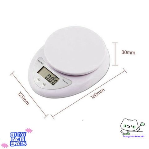 Cân Điện Tử Chính Xác 3KG & 5KG - Cân Bếp Tiện Lợi Tặng Kèm Pin - Đếm Sản Phẩm, Chế Độ Trở Bì, Thép Không Gỉ